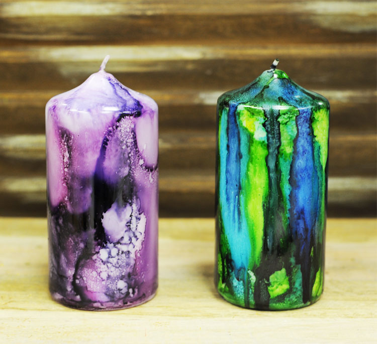 Ben Franklin Crafts and Frame Shop Howto Dye a Candle Using Alcohol Ink
