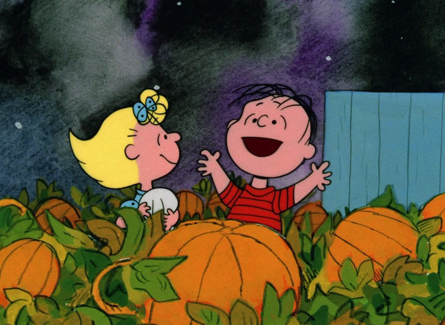 "Each year the Great Pumpkin rises out of the pumpkin patch that he