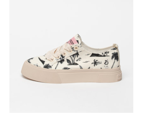 Pantofi sport femeia albi flatform cu imprimeu grafic Zadie