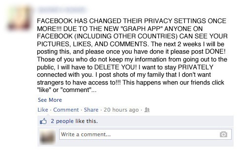 weird facebook status post