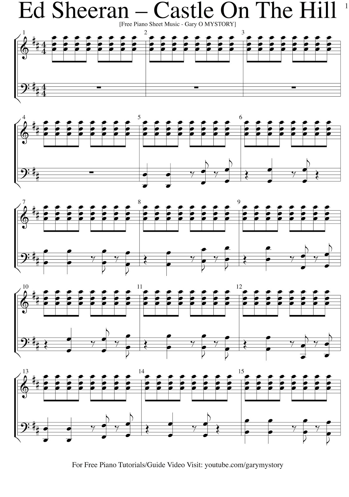 ed sheeran castle on the hill free piano sheet music easy piano supermarket flowers piano sheet music