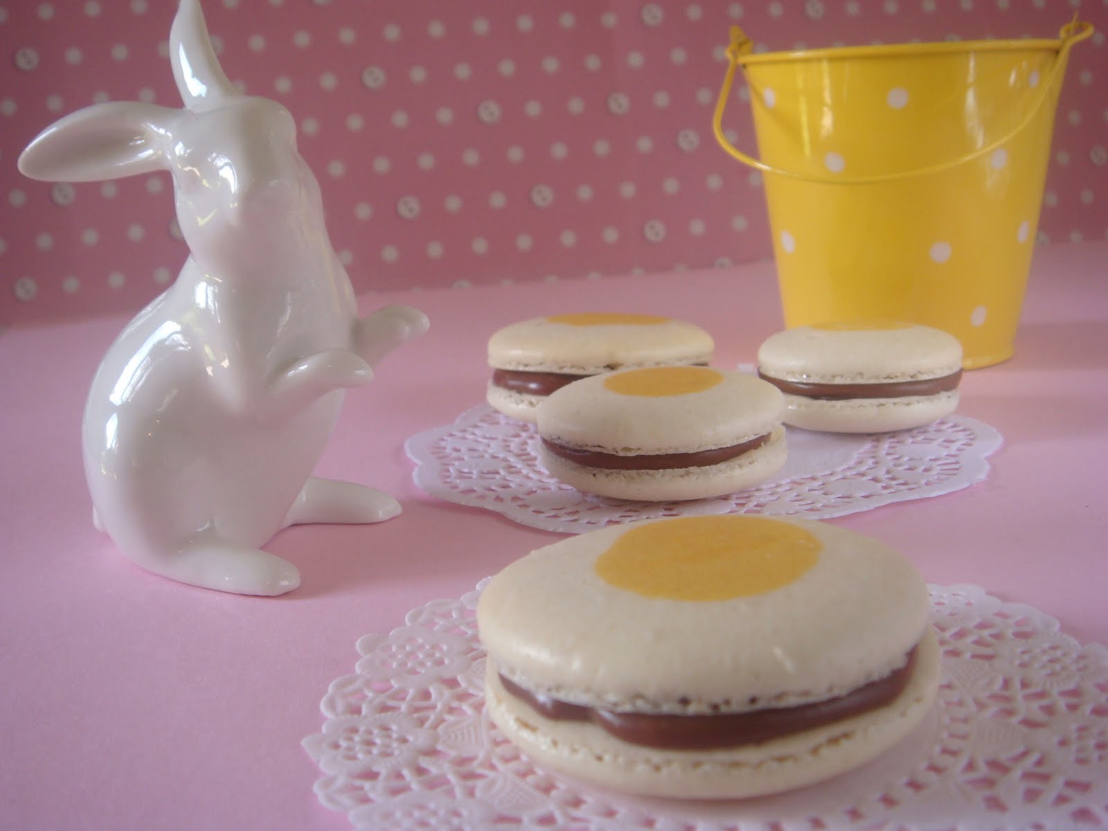butter hearts sugar Creme Egg Macarons