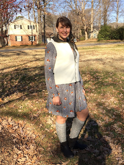 Styling a floral dress with moto boots