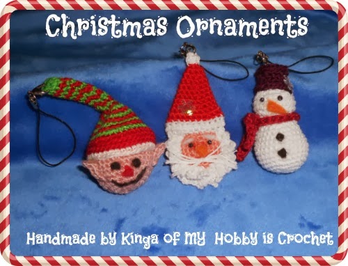 Crochet Christmas Ornaments - with links to the free crochet patterns used 