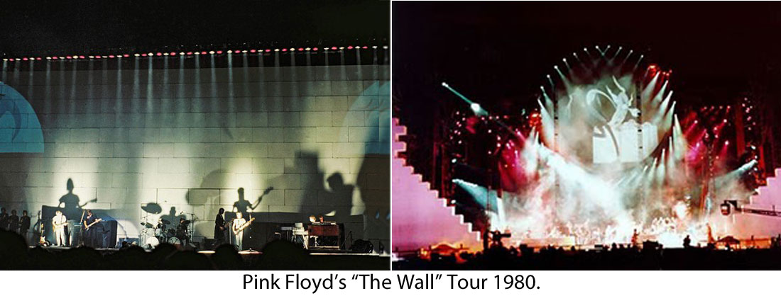 Пинкфлойдовская стена. Басист Пинк Флойд. Концерт Pink Floyd the Wall 1980. Роджер Уотерс in the Tour 1980. Группа Пинк Флойд.1979..