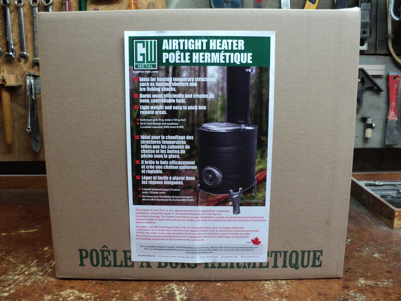 Rouge River Princess Auto's Wood Burning Stove Cat. No