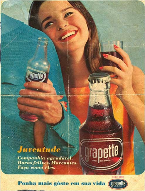 Propaganda do Refrigerante Grapette apresentado em 1956.