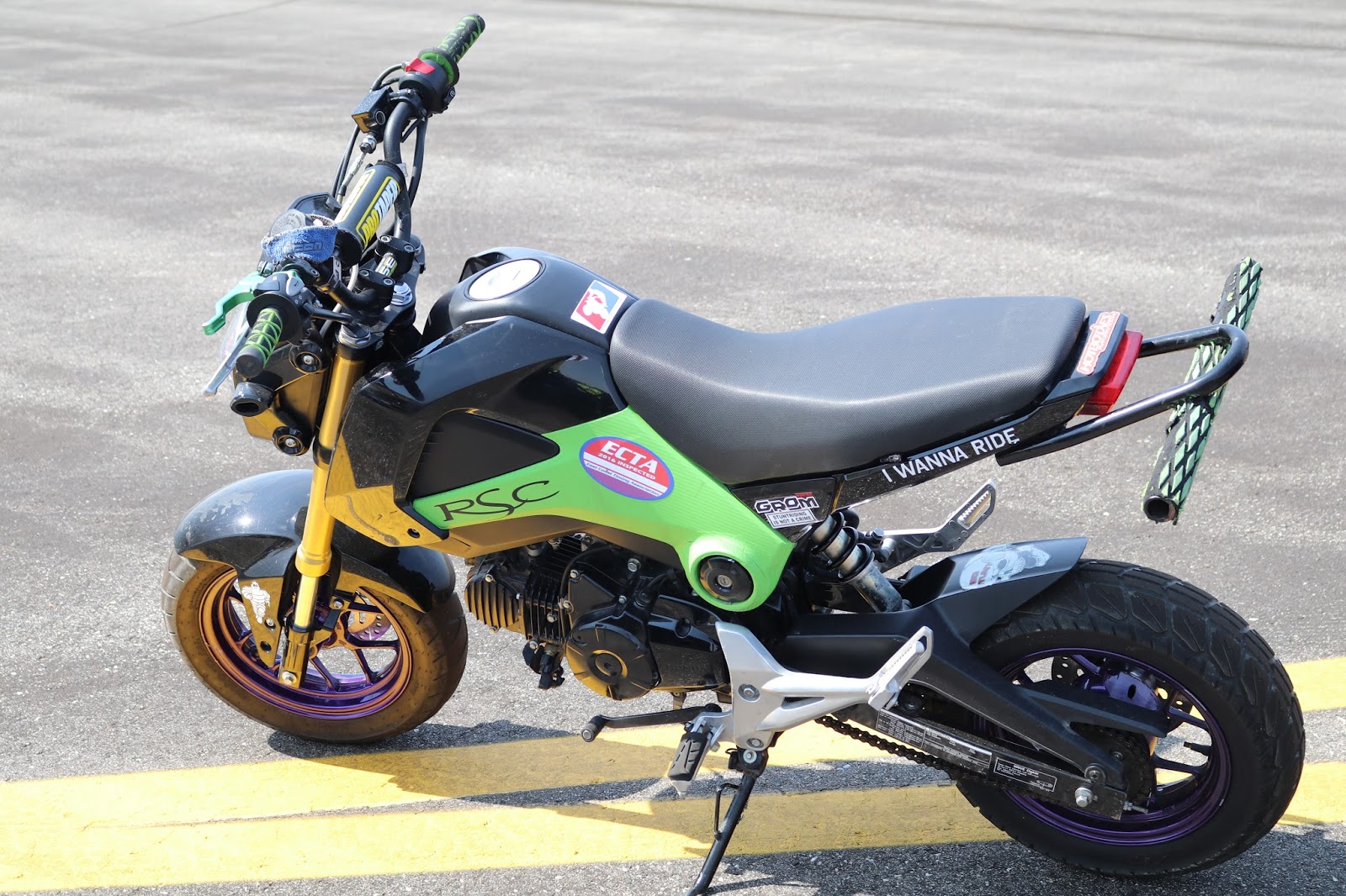OldMotoDude Honda Grom Pit Bike at the Colorado Mile Watkins, Co