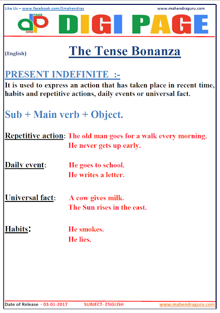 DP | TENSE | 3 - JAN - 17 DP | TENSE | 3 - JAN - 17