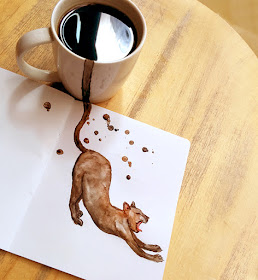 02-Americano-Elena-Efremova-Coffee-Cats-Watercolor-Paintings-www-designstack-co