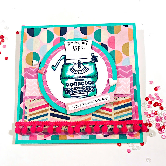 Funny Retro Valentine's Day Card Stamped Handmade funny_retro_valentine's_day_card_stamped_handmade