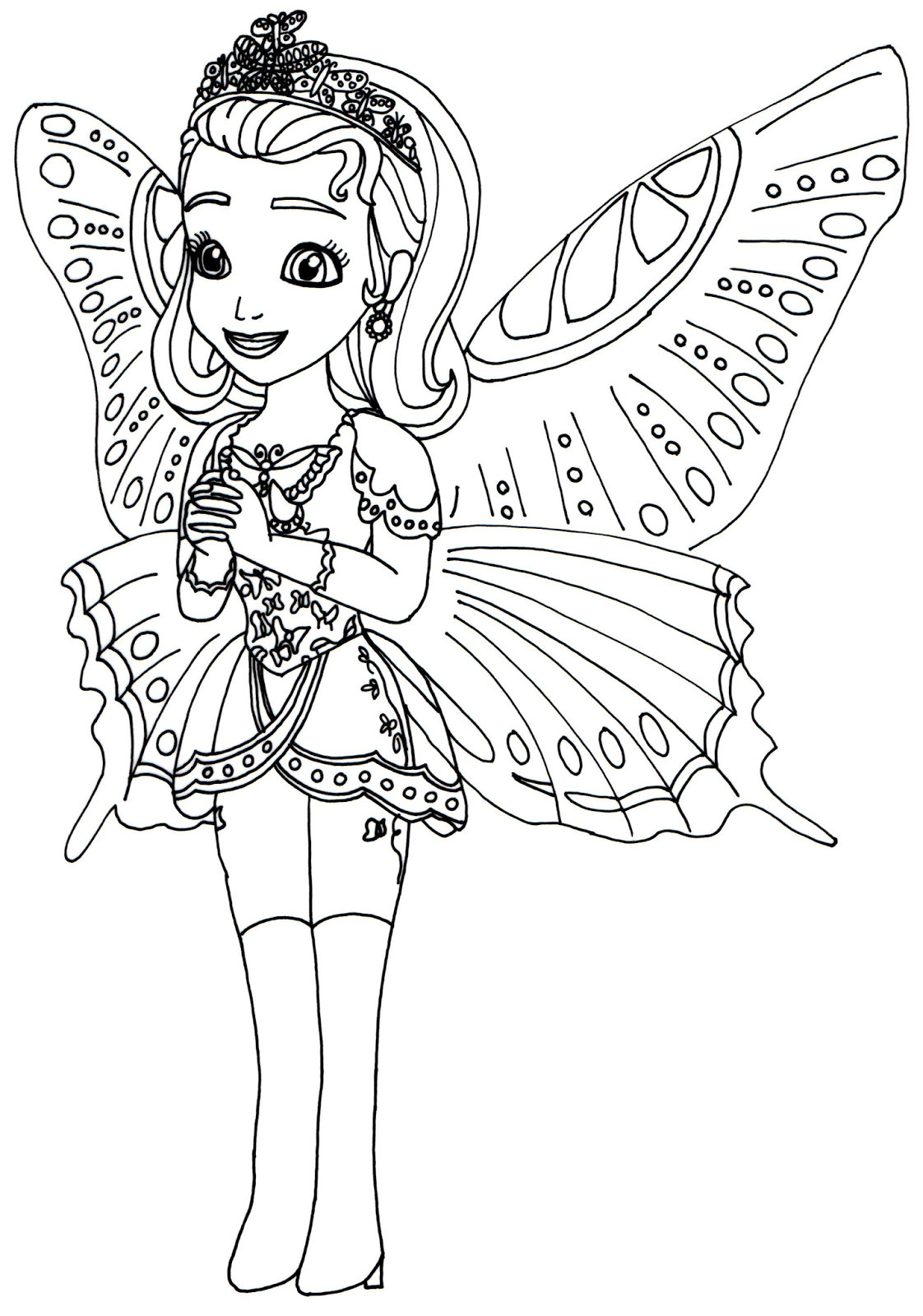 Sofia The First Coloring Pages Princess Butterfly Sofia The First