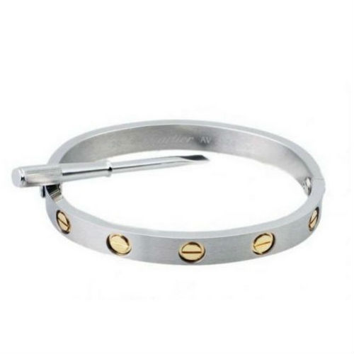 cartier bracelet silver and gold