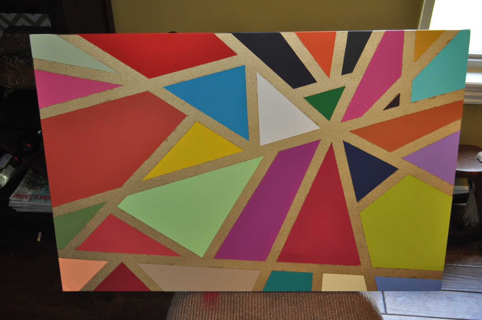 E3 Creations: Colorful Geometric Wall Art DIY