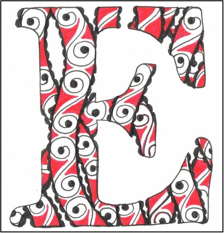 Creative Doodling with Judy West: Braided Alphabet Distructions
