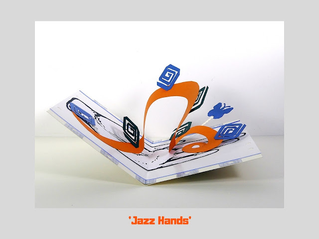 Jazz Hands, pop up card by Minaz Jantz