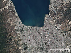 Foto Penampakan Satelit Teluk Palu Sebelum Gempa Tsunami 2018 