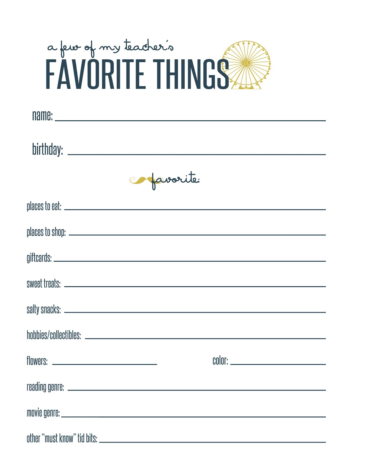 printable-employee-favorite-things-list