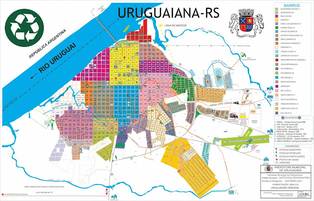 Mapa da cidade de Uruguaiana – RS