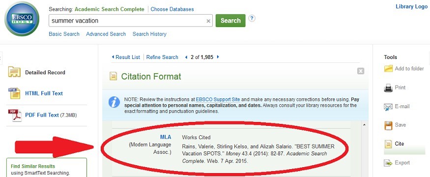Source Usage Citing From Databases Source Usage Citing From Databases