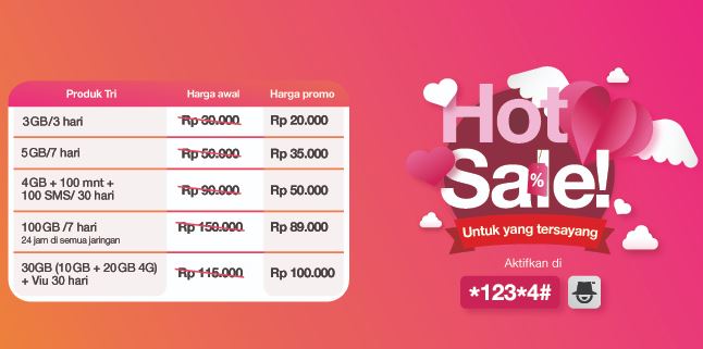 Nih Paket Internet Murah Dari Tri Hot Sale Februari Maret 2018 Review Product