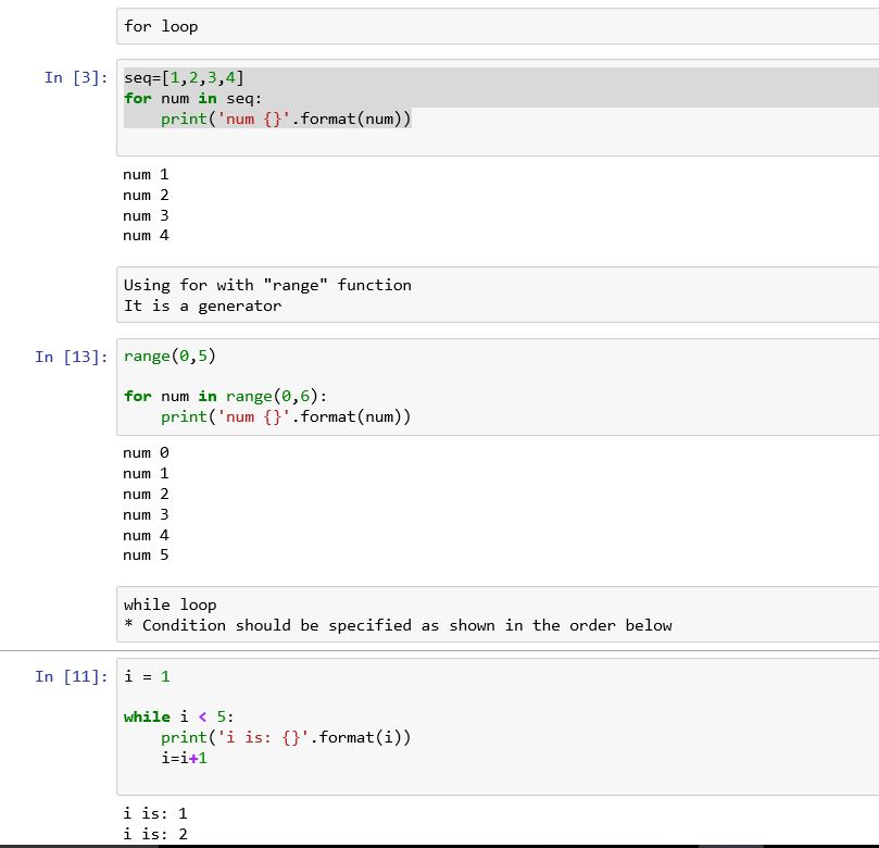 Web Snippets: Loops in Python