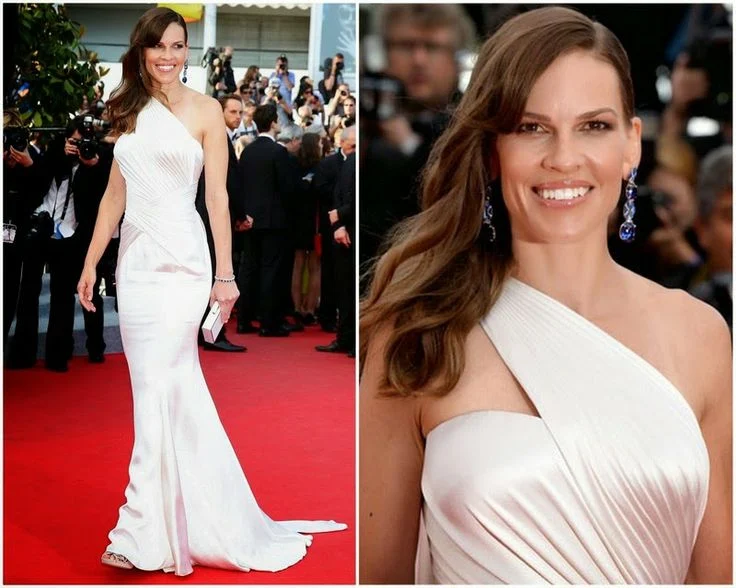 Cannes Film Festival Premiere - Hilary Swank in Atelier Versace