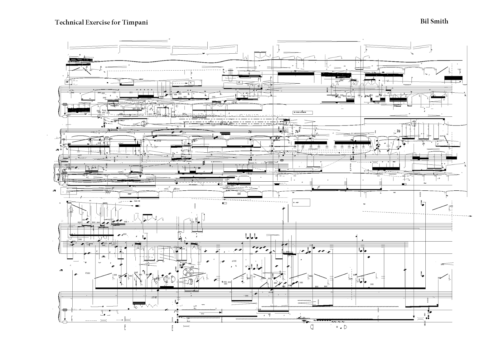 "Sound Morphology" (Bil Smith Composer) Technical Exercise for Timpani