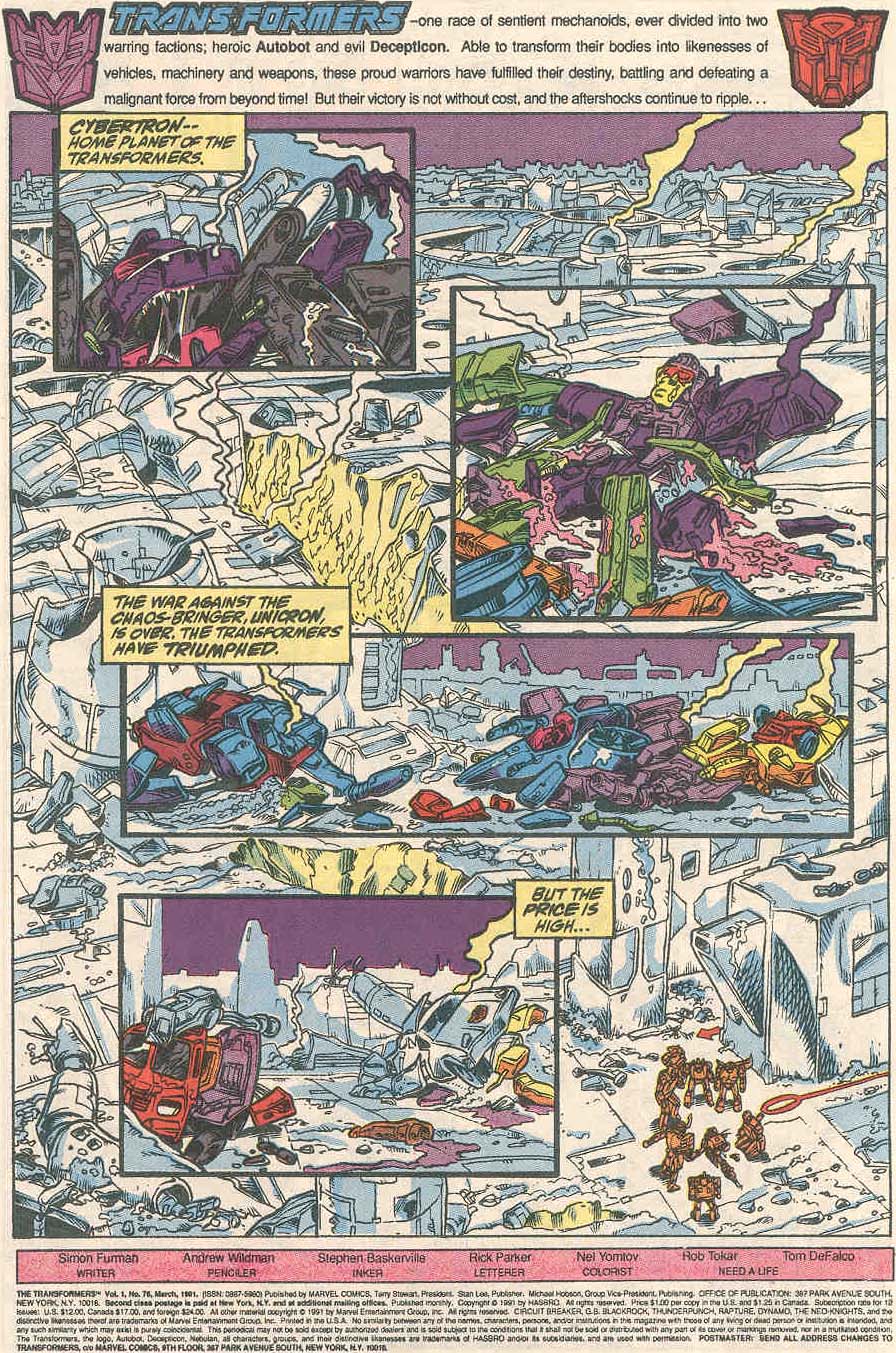 The Transformers (1984) issue 76 - Page 2