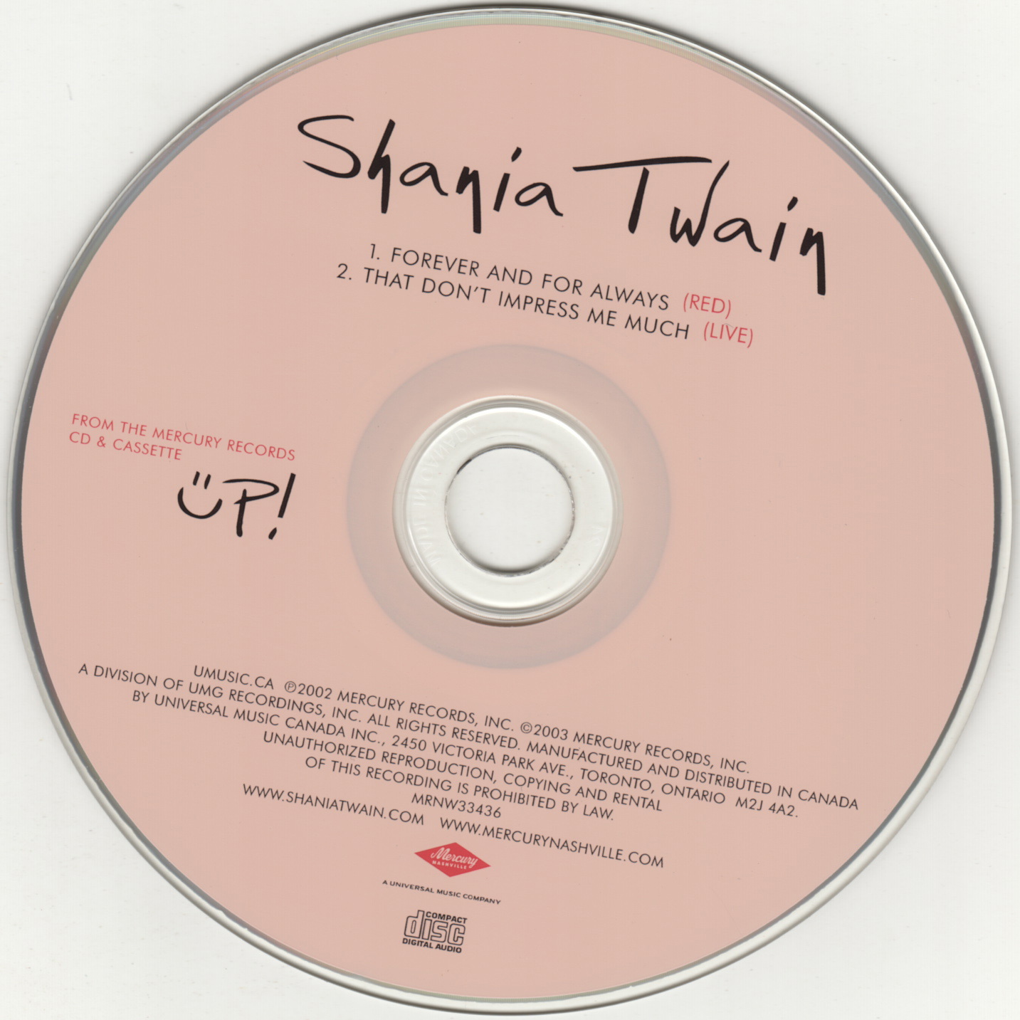 Shania Twain Discography Forever And For