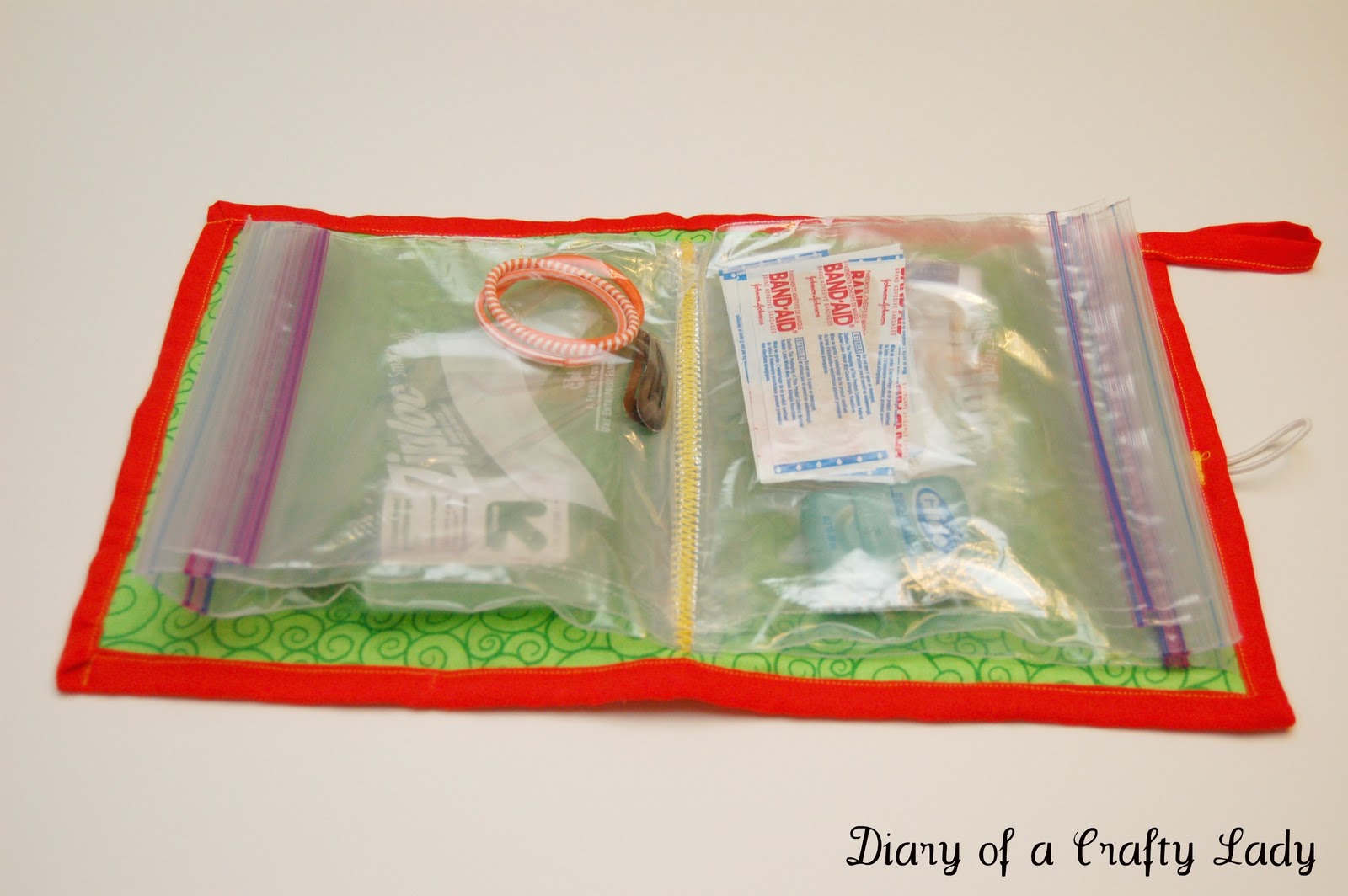 Diary of a Crafty Lady: DIY Ziplock Bag Travel Kit / First Aid Kit
