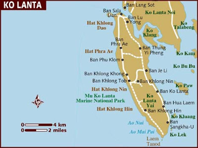 Map of  Koh Lanta