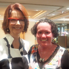 Julia Gillard and Carly Findlay