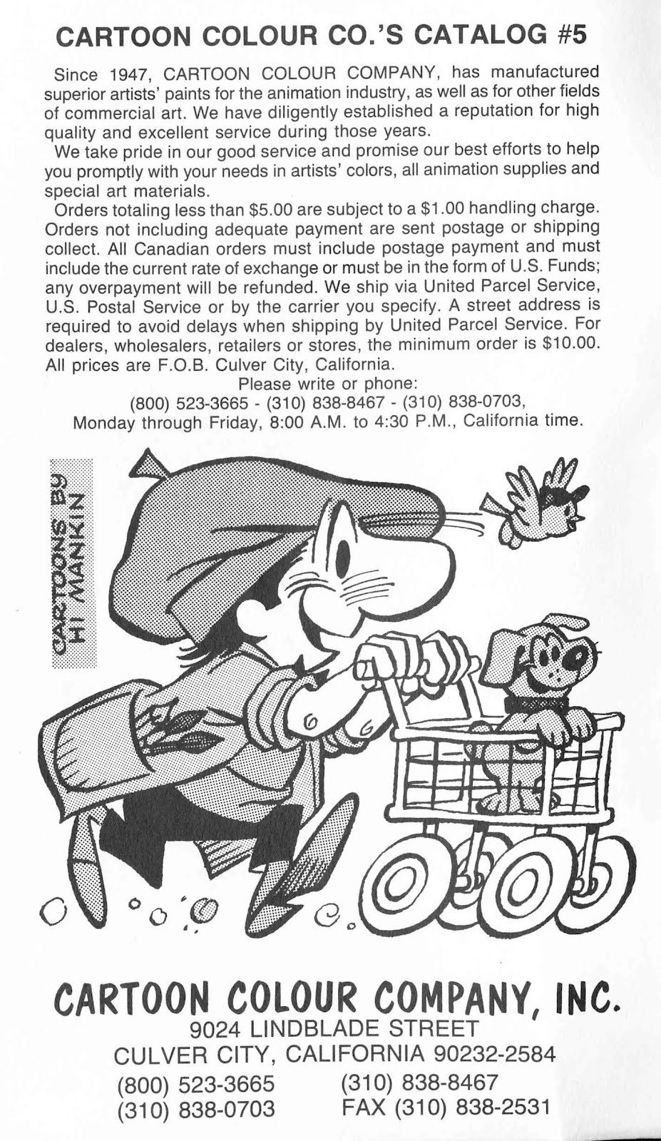 Studio Toledo The Cartoon Colour Company Catalog (cir. mid1990's)