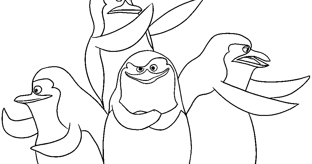 Dibujos Sin Colorear Dibujos De Los Personajes De Pinguinos De