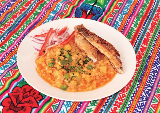 Picante de Trigo con Pescado frito