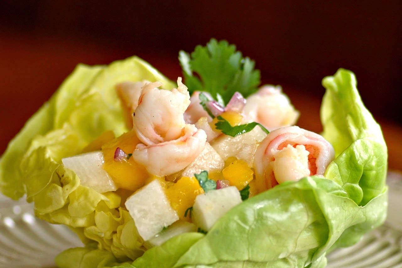 Savoring Time in the Kitchen Shrimp, Jicama and Mango Salad