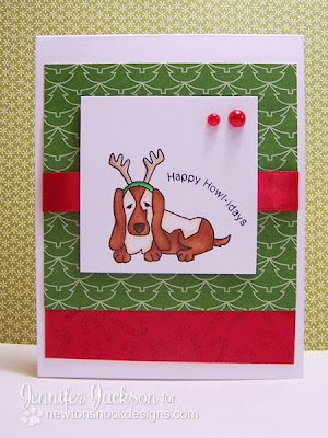 Happy Howl-idays Dog Christmas Card by Newton's Nook Designs