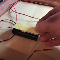 Applying velcro to the battery box