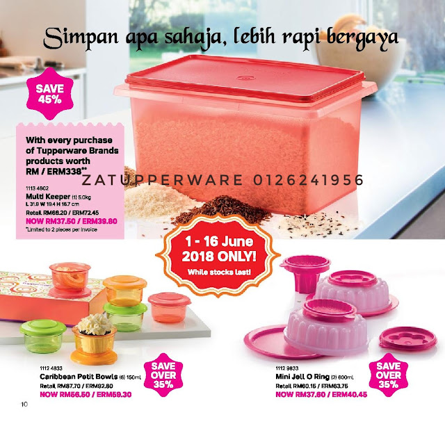 Tupperware Mini Catalogue 1st June - 30th June 2018