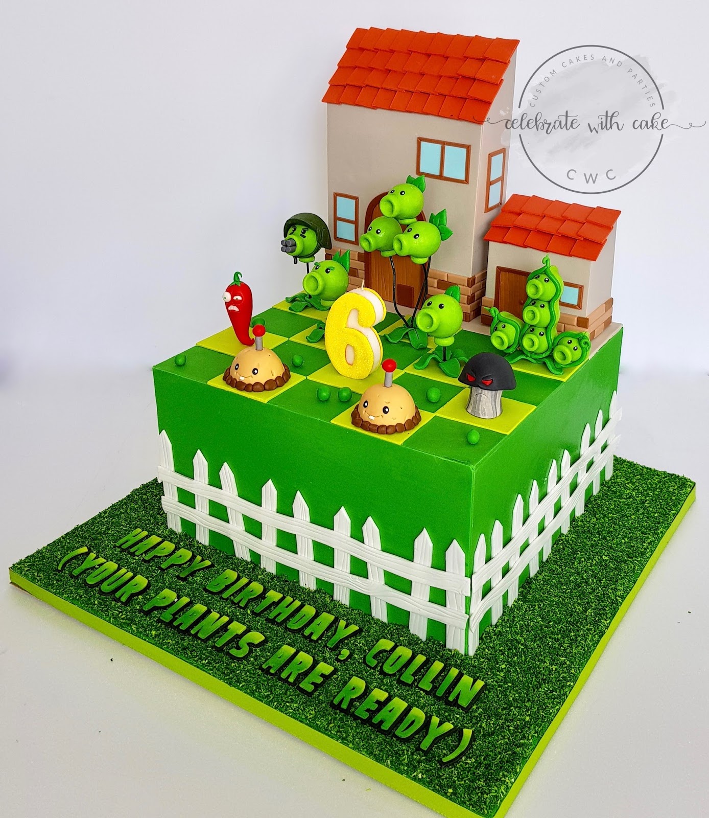 Celebrate With Cake Plant Vs Zombies Cake