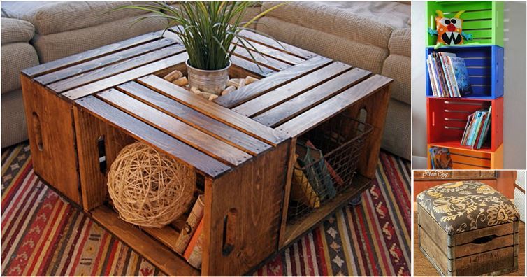 16 Creative And Sustainable Ideas For Decorating With Wooden Crates ...