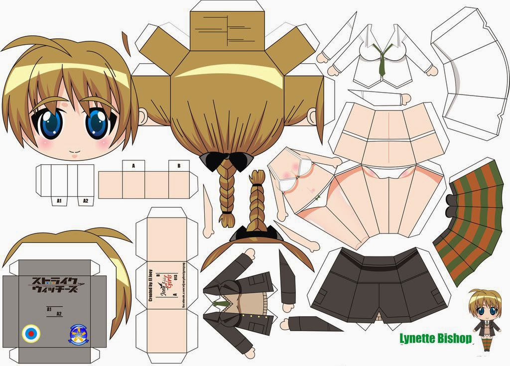 Аниме паперкрафт сложные схемы