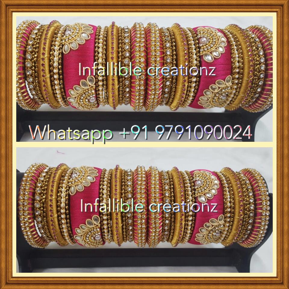 Silk thread bangles online shopping price