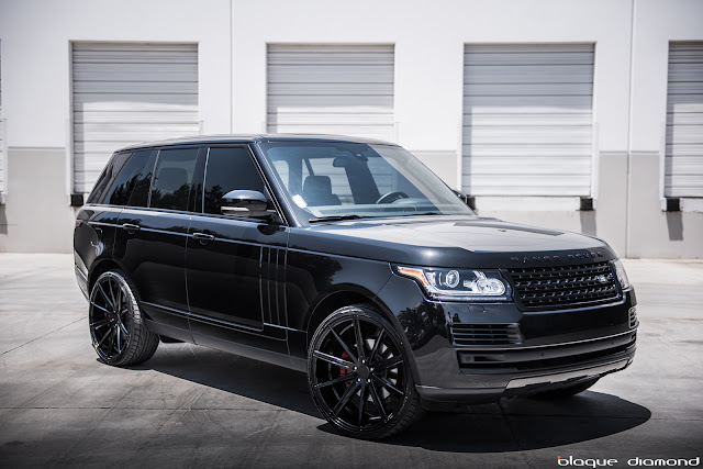 2015 Range Rover Fitted with 24 Inch BD-9’s in Black - Blaque Diamond Wheels