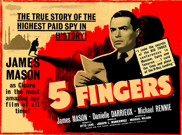 Classic Movie Ramblings: Five Fingers (1952)