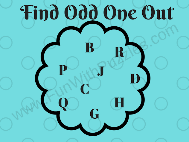 Find the Odd One Out: B P R J C Q G H D