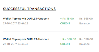 Bookmyshow topup using unocoin