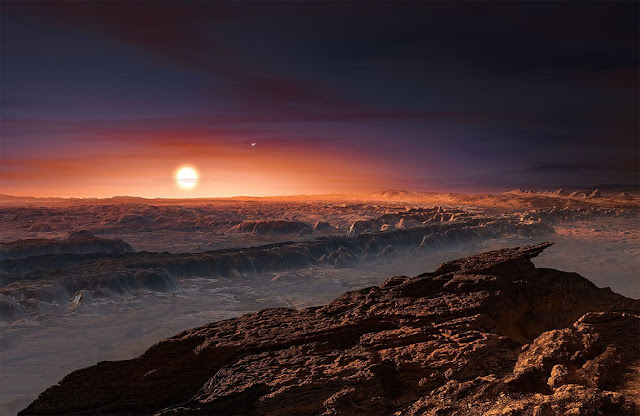 Ilustração artística de Proxima b - ESO