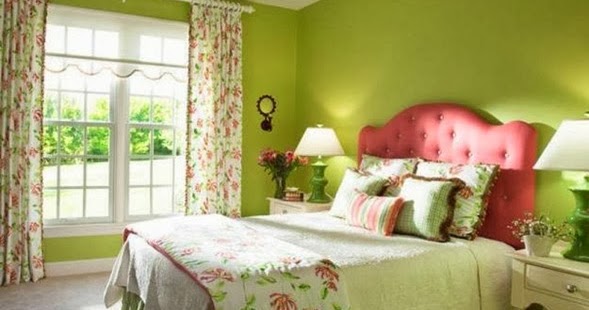 Dormitorios en verde rosa y blanco - Dormitorios colores y estilos